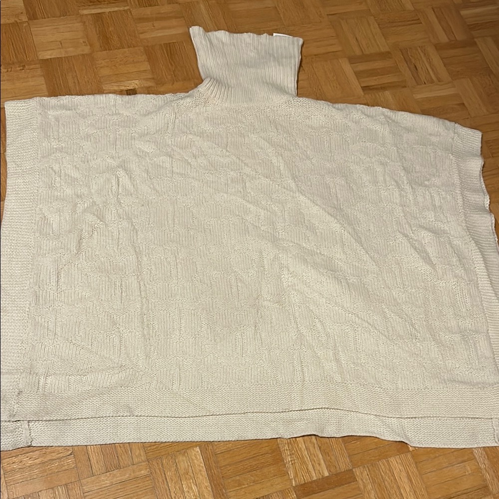 Coach Cream Knit Poncho